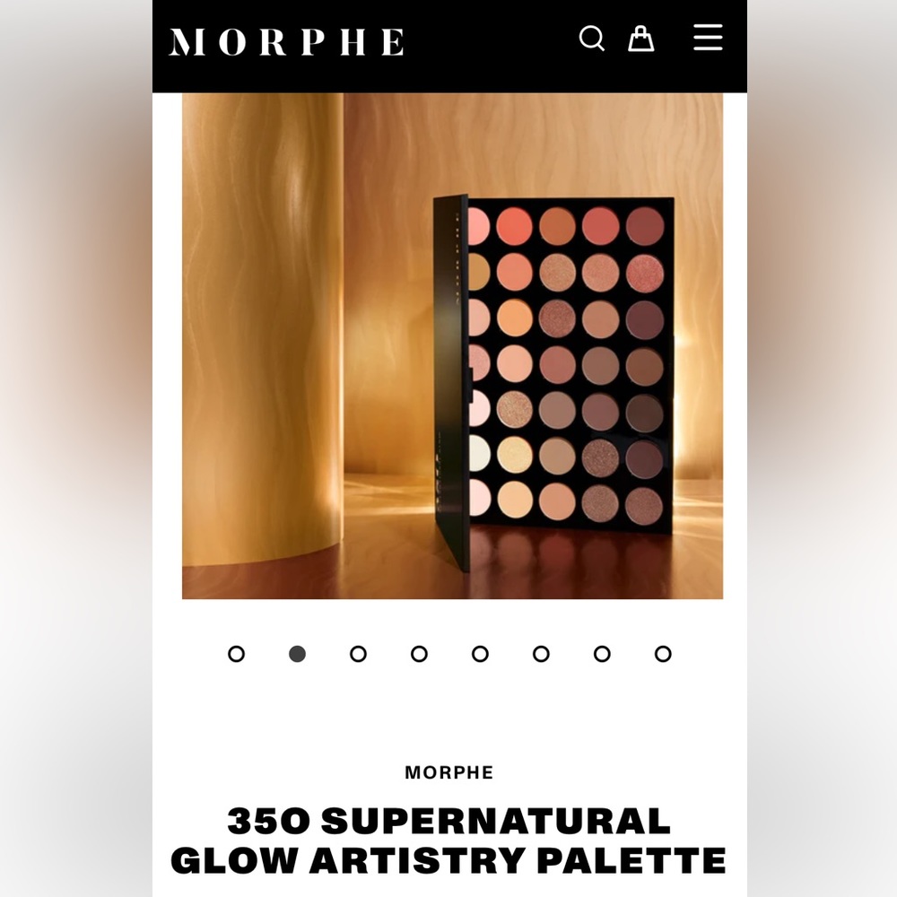 Morphe Natural Glow 350 supernatural artistry eyeshadow palette